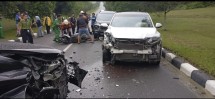 Kecelakaan Beruntun Terjadi di Komplek Town Site 1 PT RAPP