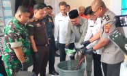 Polres Bengkalis Ikut Musnahkan Narkoba Serentak 214,84 Ton Senilai Lebih dari Rp29 Triliun, Dipimpin Presiden Prabowo