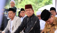 Ribuan Jemaah Padati Pengajian Akbar Desa Sialang Rindang Bersama Ning Umi Laila