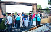 Tiga Rumah di Desa Silam Ludes Terbakar, Bupati Kampar Turun Langsung