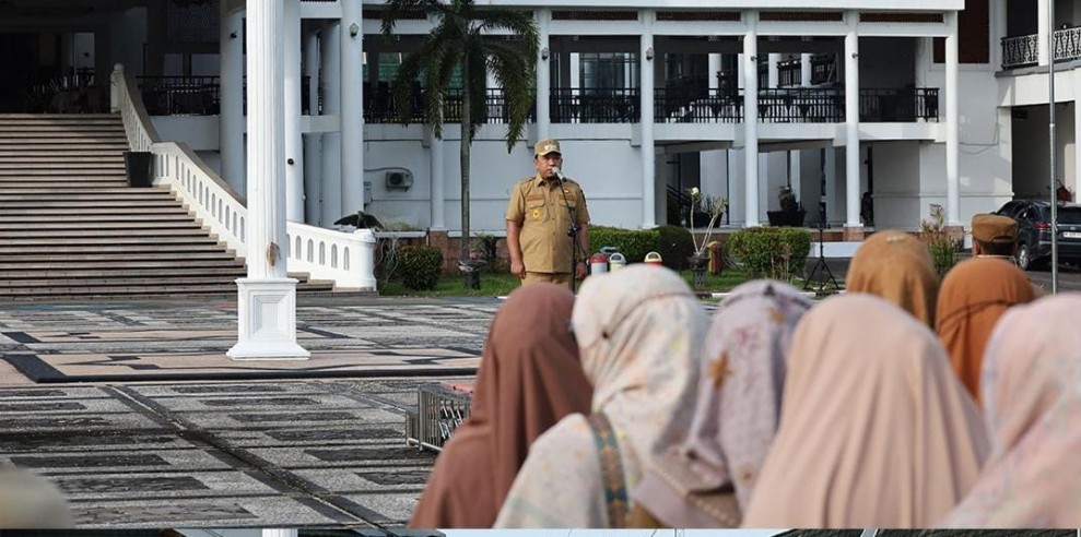 Apel Pagi, Wabup Siak: Kalau Ada Pegawai Tak Makan atau Makan Garam, Datang ke Rumah Saya