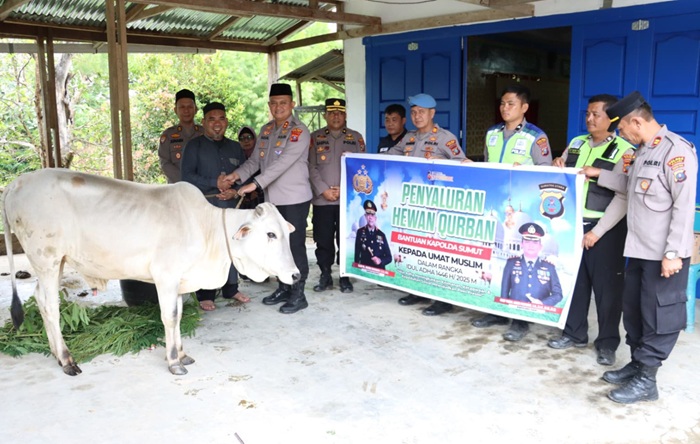 Kapolda Sumut Serahkan 1 Ekor Sapi Kepada Yayasan Pendidikan Islam Dan Rumah Qur’an di Dairi