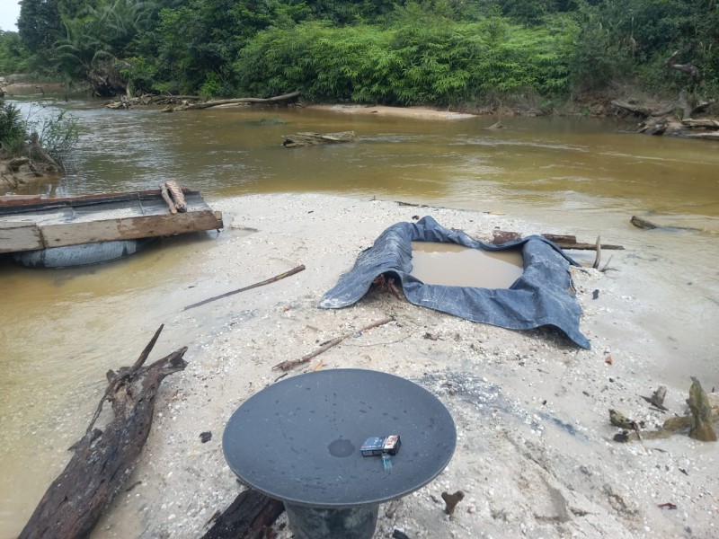 Polisi Amankan Pelaku PETI Emas di Sungai Toro Desa Lubuk Kembang Bunga