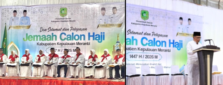 Dilepas Bupati Asmar, Doa Restu dan Tepuk Tepung Tawar Iringi Langkah 110 Calon Haji Meranti