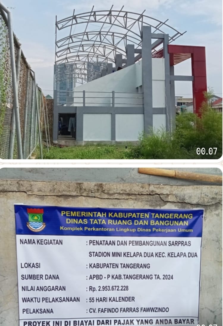 Semakin Terang, Dugaan Terjadi Kongkalingkong Dalam Proses Tender Stadion Mini Kelapa Dua