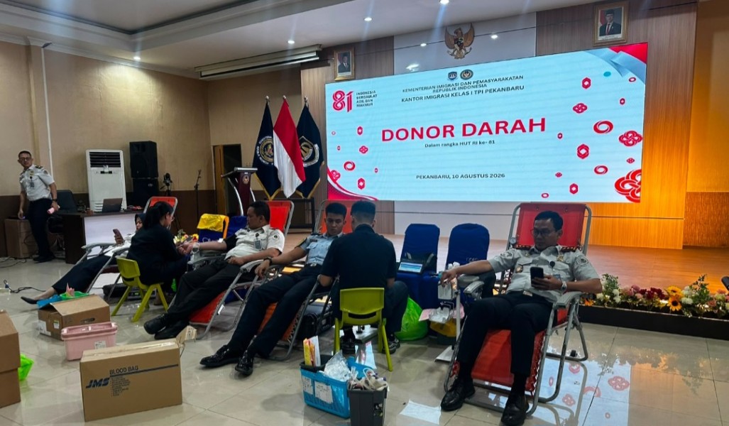 Setetes Darah dari Imigrasi Pekanbaru, Merawat Semangat Kemerdekaan