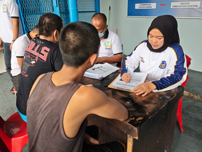 Lapas Pekanbaru Skrining Kesehatan 45 Warga Binaan Baru