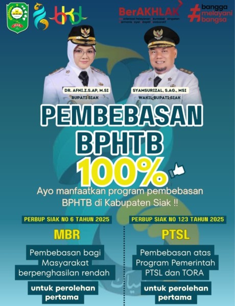 Dorong Kepemilikan Rumah, Pemkab Siak Gratiskan BPHTB untuk Warga Berpenghasilan Rendah