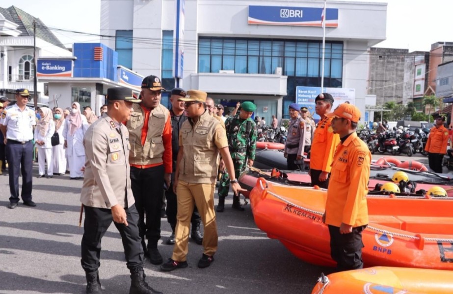 Pemkab Rohil dan Polres Gelar Apel Siaga Bencana Banjir 2025, Jhony Charles Tekankan Sinergi Lintas Sektor