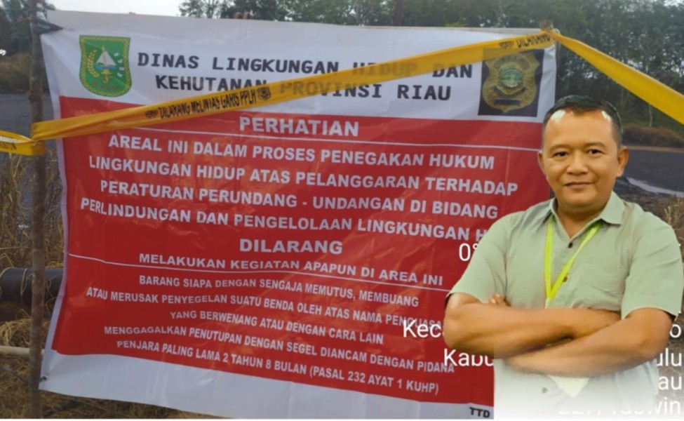 Spanduk Penyegelan PT RSM Rokan Hulu Mendadak Hilang