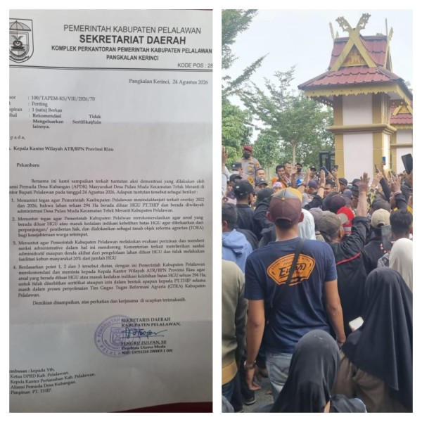 APDK Tuntut Penyelesaian Overlay HGU PT THIP  ke Kantor Bupati Pelalawan