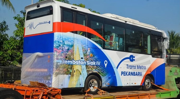 Belasan Bus Listrik Pemko Pekanbaru Siap Wujudkan Green City