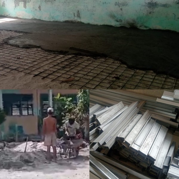 Proyek Rehabilitasi MAN 1 Bengkalis di Disorot, Dugaan Cor Tipis dan Ketiadaan Plank Informasi