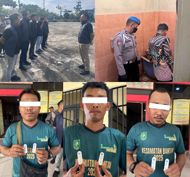 Tes Urine di Kantor Camat Bantan Temukan 3 Pegawai Positif Narkoba