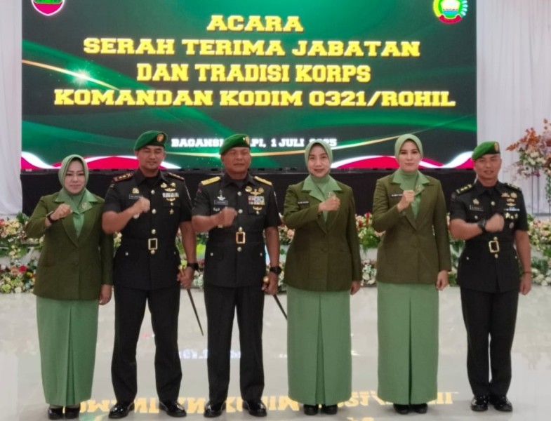 Letkol Diki Apriyadi Jabat Dandim 0321 Rohil, Siap Berkolaborasi Dengan Pemerintah Jaga Keamanan