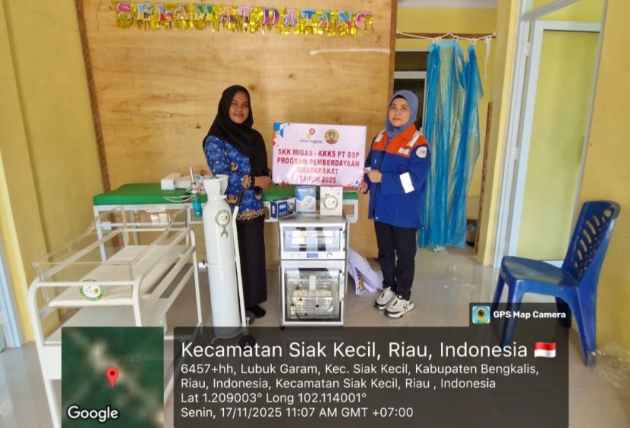 PT BSP Tingkatkan Layanan Kesehatan Desa Lubuk Garam dengan Beri Bantuan Alat Medis