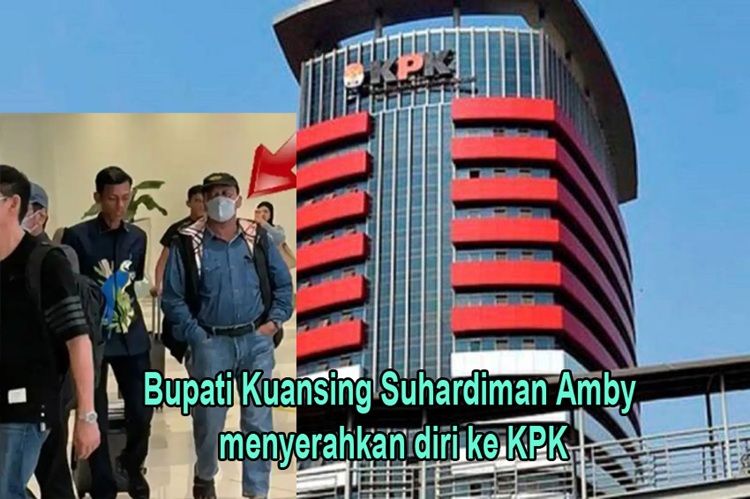 Bupati Kuansing dan Sekda Menyerahkan Diri ke KPK Usai Sempat Menghilang