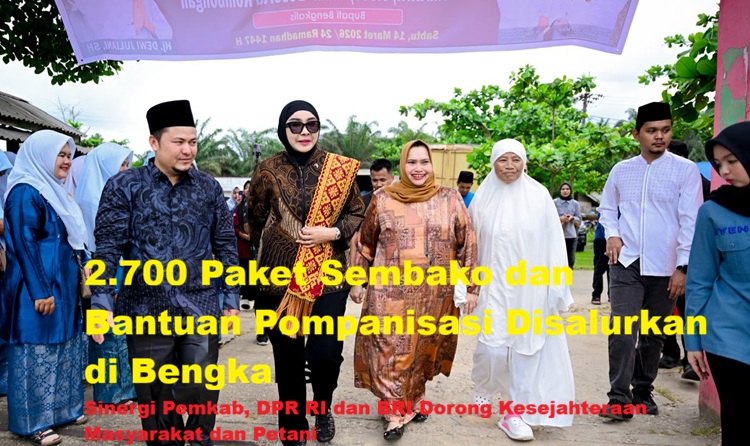 Dewi Juliani Salurkan 2.700 Paket Sembako dan Bantuan Pompanisasi di Bengkalis, Sinergi Pemkab Dorong Kesejahteraan Masyarakat dan Petani