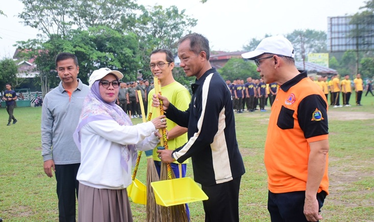 Gotong Royong Massal Gerakan Indonesia Asri, Amanah Presiden Prabowo Menggema di Kampar