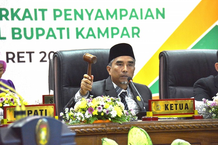 DPRD Kampar Gelar Paripurna Istimewa Penyampaian Pidato Perdana Bupati dan Wakil Bupati