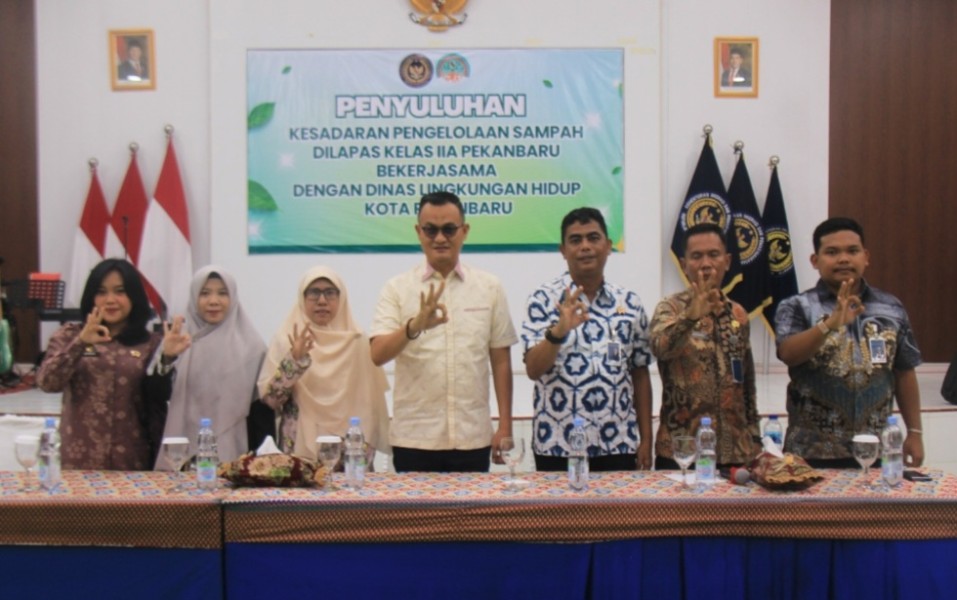 Gandeng DLHK, Lapas Kelas IIA Pekanbaru Bekali Warga Binaan Pengelolaan Sampah