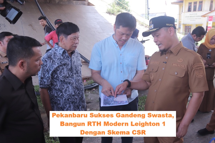 Pekanbaru Sukses Gandeng Swasta, Bangun RTH Modern Leighton 1 Dengan Skema CSR