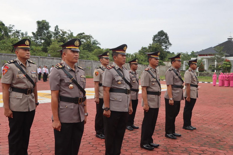 Dipimpin Kapolres Rohul, Enam Perwira Polres Rohul Jalanin Sertijab