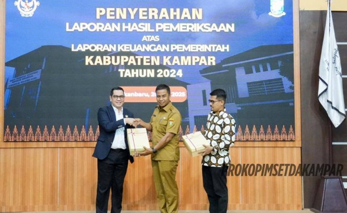 Kampar Terima Opini WTP Atas Laporan Keuangan Tahun 2024