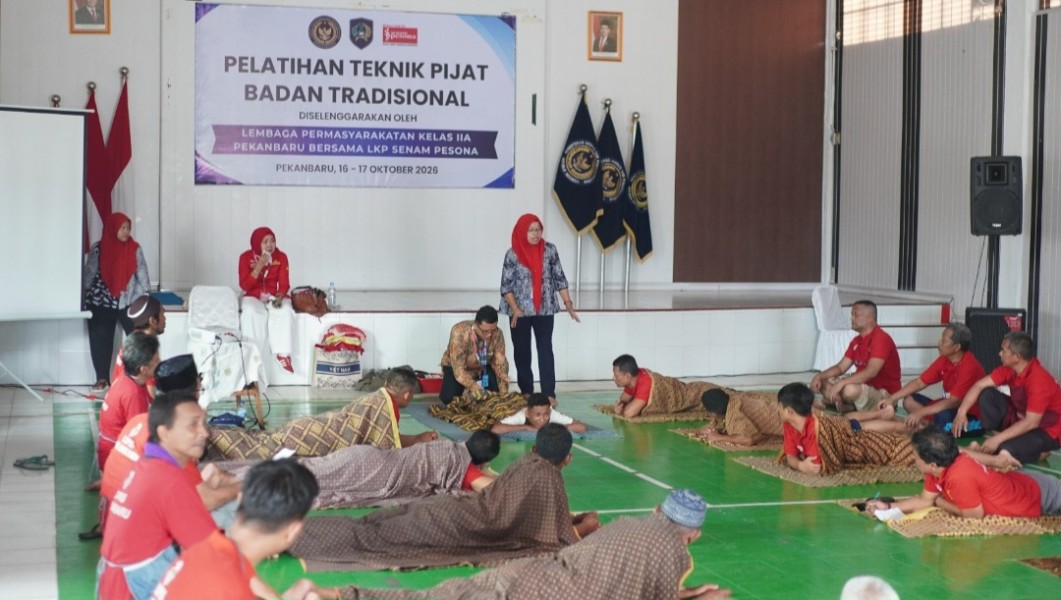 Lapas Pekanbaru Bekali Warga Binaan Keterampilan Pijat Tradisional