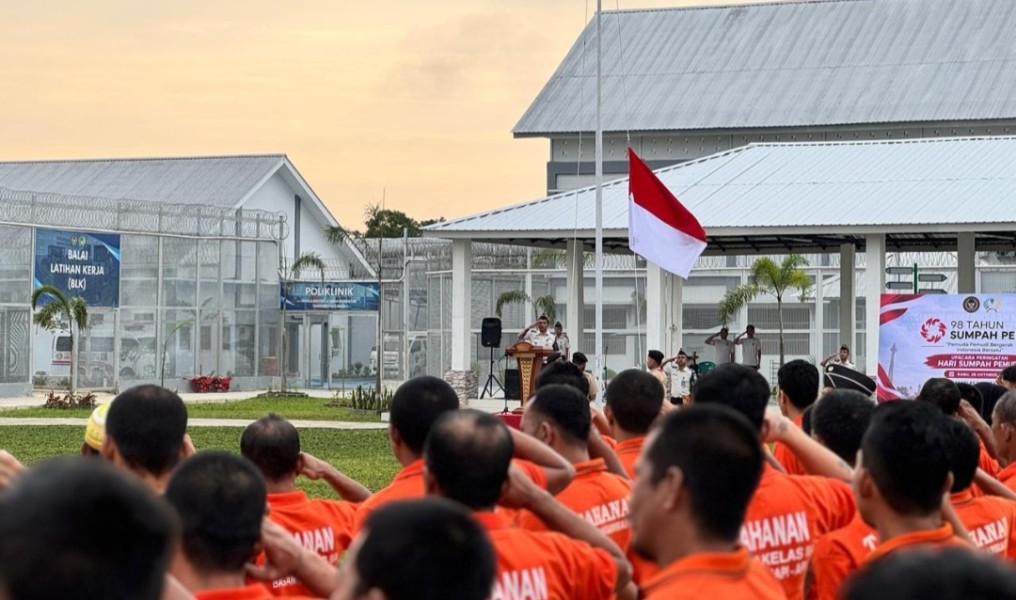 Wargabinaan Ambil Peran Utama, Upacara Sumpah Pemuda di Lapas Bagansiapiapi Berlangsung Mengesankan