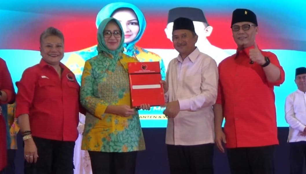 PDIP Resmi Deklarasikan Paslon Airin Rachmi Diany-Ade Sumardi Pilgub Banten 2024