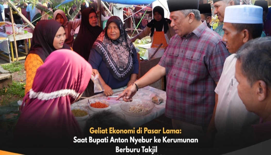 Resmikan Pasar Ramadan, Bupati Anton Borong Dagangan UMKM