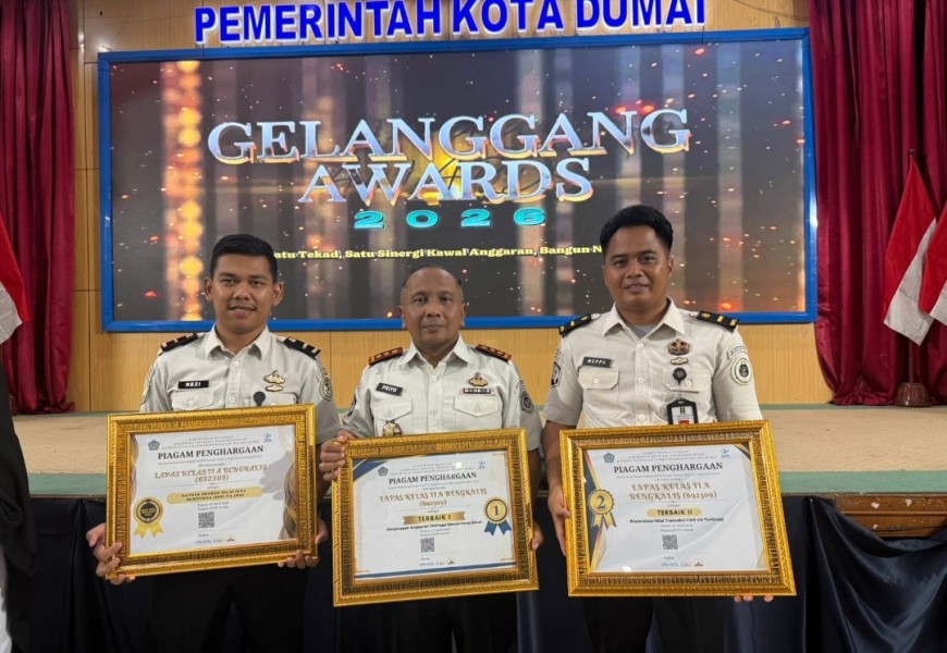 Lapas Bengkalis Sabet Tiga Penghargaan, Dinilai Unggul Pengelolaan Anggaran