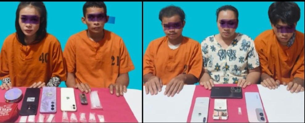 Polres Pelalawan Ciduk 5 Tersangka Penyalahgunaan Narkoba Jenis Sabu