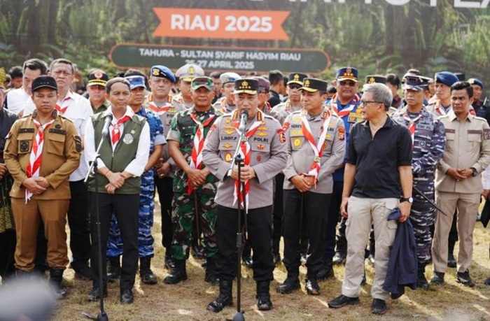 Hadiri Upacara Jambore Karhutla Riau 2025, Bupati Rohul Himbau Masyarakat Dukung Green Policing