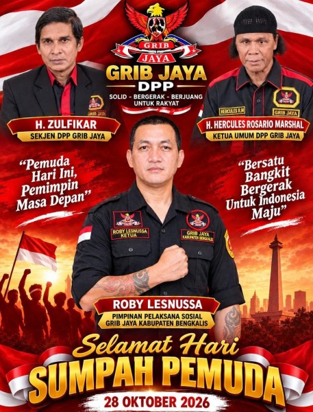 Hari Sumpah Pemuda, Roby Lesnussa Ajak Pemuda Bengkalis Perkuat Persatuan dan Kepedulian Sosial