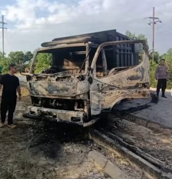 Sempat Viral di Medsos, Pelaku Penganiayaan dan Bakar Truck di Kandis Ditangkap Usai Buat Laporan di Polda Riau