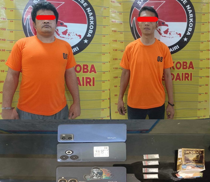 Dua Pria Warga Sidikalang Diamankan Tersangka Kepemilikan Sabu