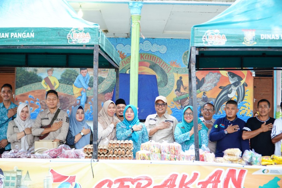 Jadi Andalan Tekan Inflasi,  Gerakan Pasar Murah di Serbu Warga Kampar