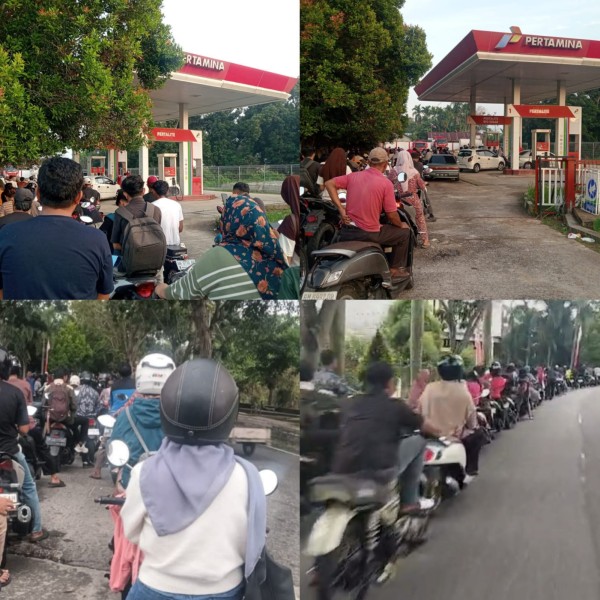 Pertalite Sulit Didapat, Warga Bengkalis Mengeluh : Antre Berjam-jam Demi 2 Liter BBM