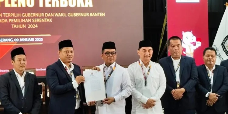 KPU Sahkan Pasangan Andra-Dimyati Gubernur dan wakil Gubernur Banten Terpilih