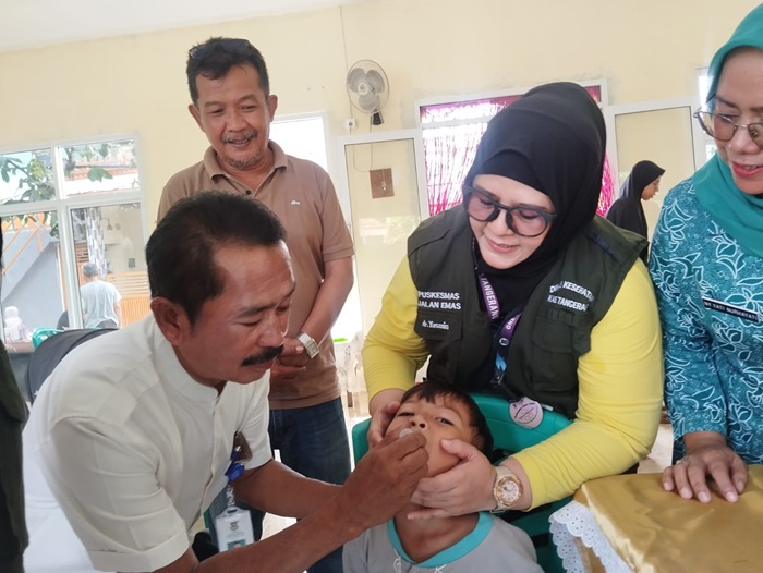 Total Sasaran 5461 Anak, UPTD Puskesmas Bencongan Kelapa Dua Capai 100 Persen Target PIN Polio 2024