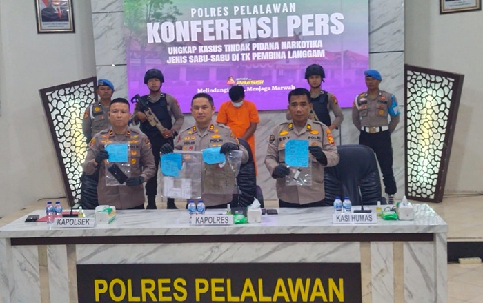 Polres Pelalawan Ungkap Kasus Viral Pesta Narkoba di Kelas Taman Kanak-Kanak