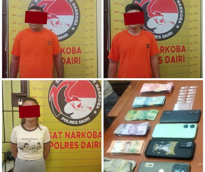 Polsek Tigalingga Tangkap 3 Pengedar Narkoba yang Diisukan Bebas Berbisnis Barang Haram