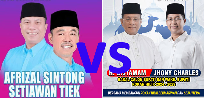 Pertarungan Afrizal VS Bistamam di Rohil, Siapa Pemenang?