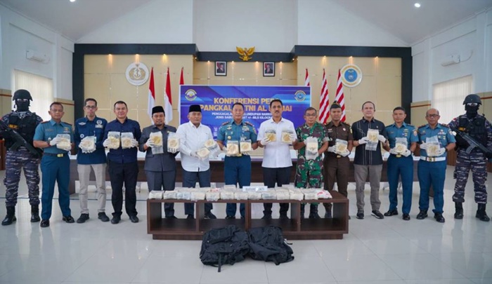 Pemko Dumai Apresiasi Lanal Dumai Gagalkan Penyeludupan Sabu 48,54 Kg