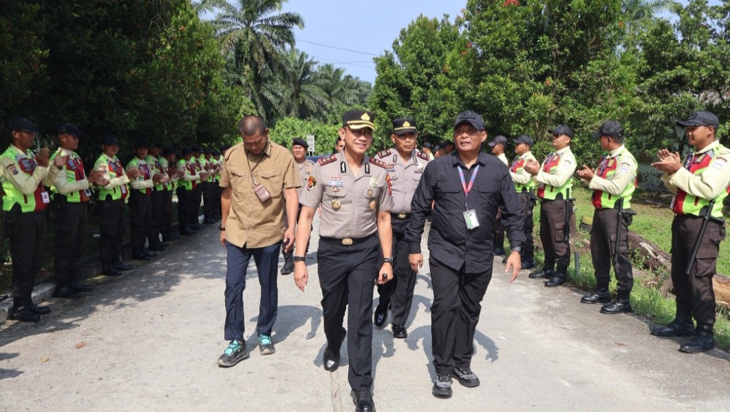 Kapolres Pelalawan Silaturahmi ke kantor Security PT RAPP Perkuat Sinergi Jaga Kamtibmas
