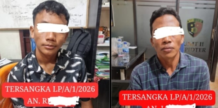 Polres Pelalawan Amankan Dua Tersangka Kasus Karhutla di Teluk Meranti