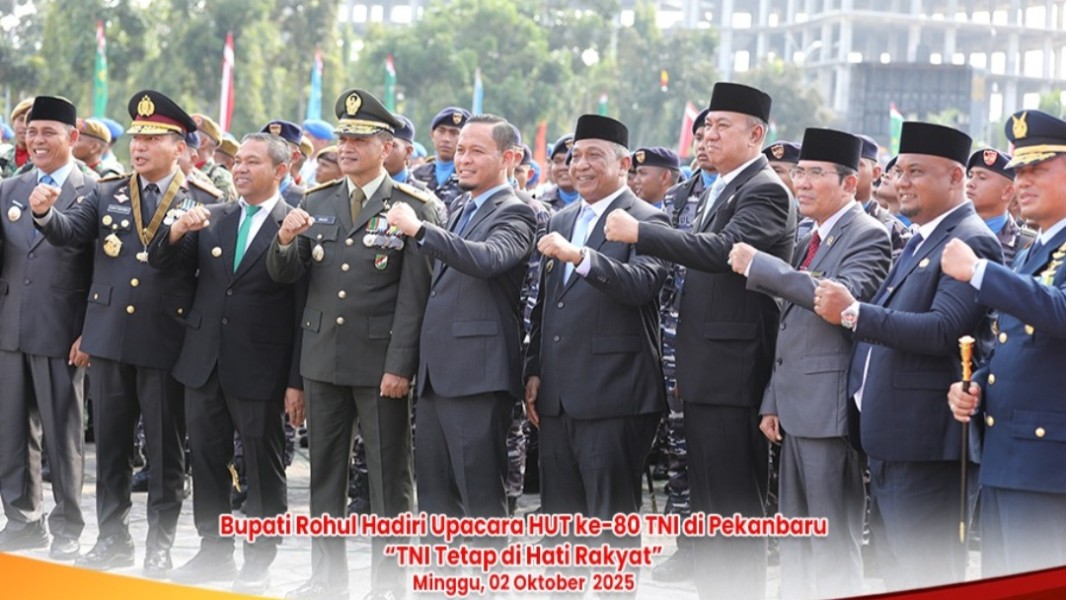Upacara HUT ke-80 TNI di Riau Berlangsung Khidmat, Bupati Rohul: TNI Benteng Pertahanan Bangsa