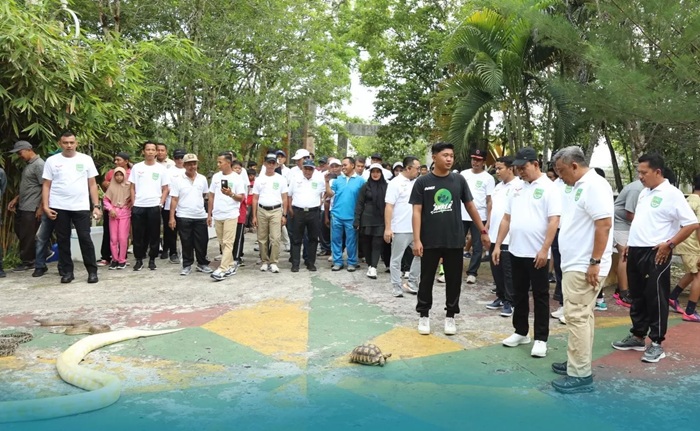 Gelar Gerak Jalan Santai, Pemkab Rohul Launcing Car Free Day